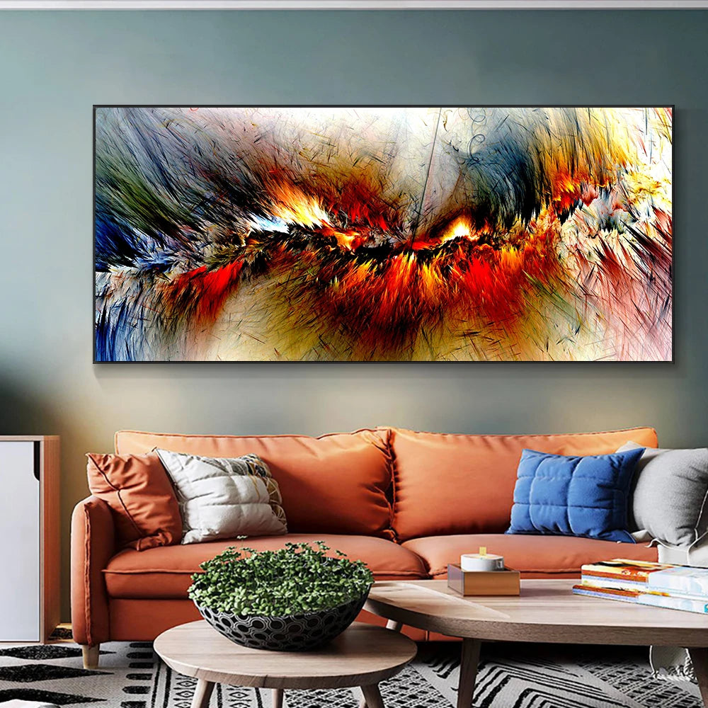 Grey Yellow Cloud Abstract Art Oil Painting Posters And Prints on Canvas Modern Art Independe Wall Picture For Living Room Decor Peaceful Pleasures Health and Wellness
