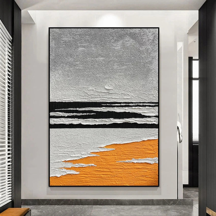 Handmade Canvas Oil Painting Custom Poster Abstract Art Wall Decor Salon Mural For Living Room Bedroom Entrance Restaurant Hotel Peaceful Pleasures Health and Wellness
