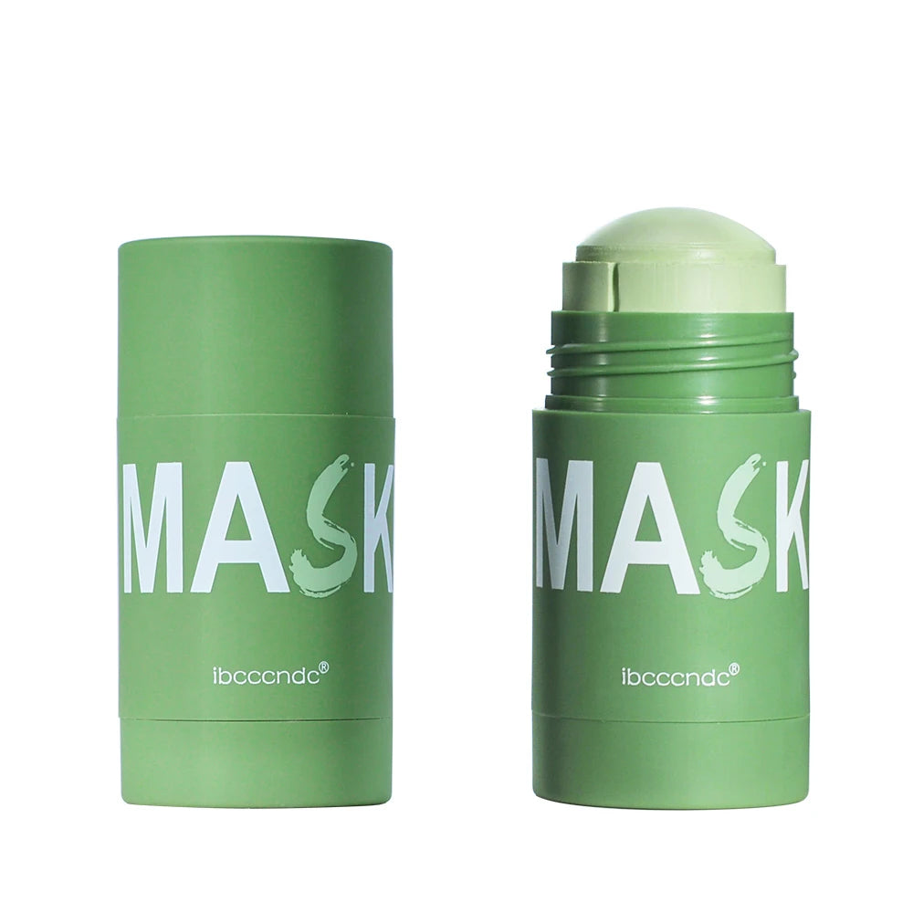 IBCCCNDC Face Mask Green Tea Clay Oil Control Deep Cleaning Blackhead Remover Purifying Shrinks Pores Nourishing Acne Treatment Peaceful Pleasures Health and Wellness 40g