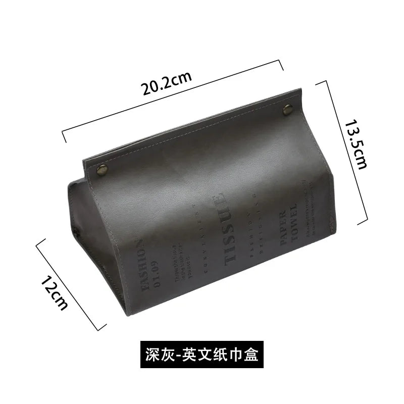 PU Leather Tissue Box & Napkin Holder – Portable Elegant Container for Home, Car & Office | 5 Colors