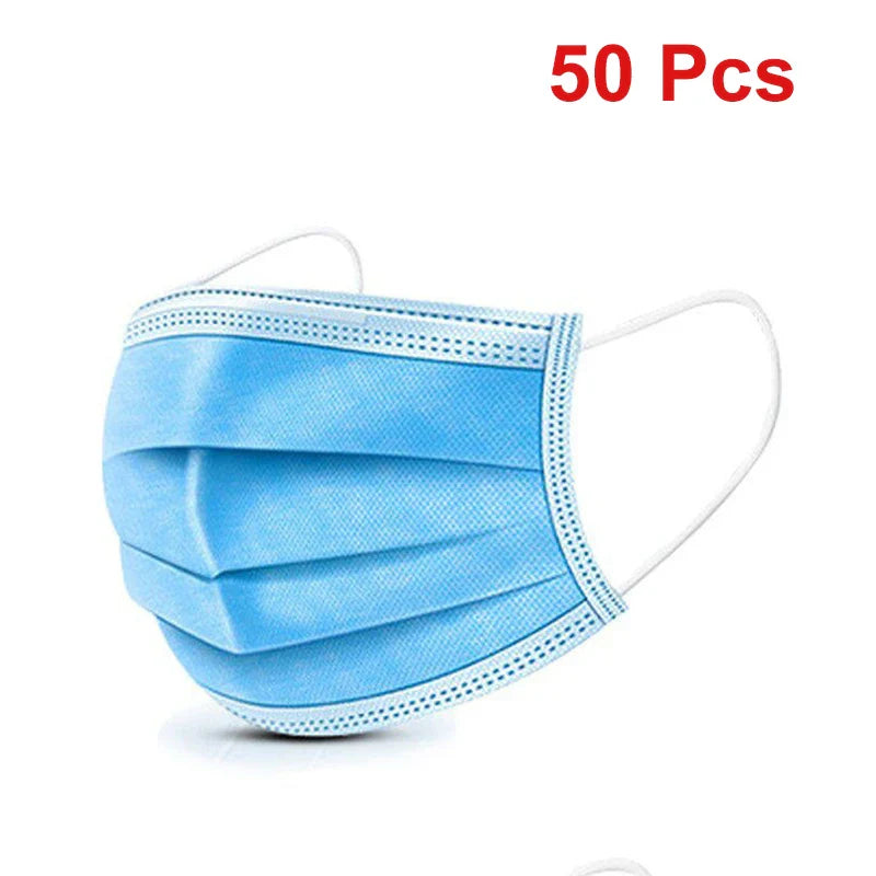 3-Layer Disposable Face Masks Melt-Blown Filter – Black Earloop