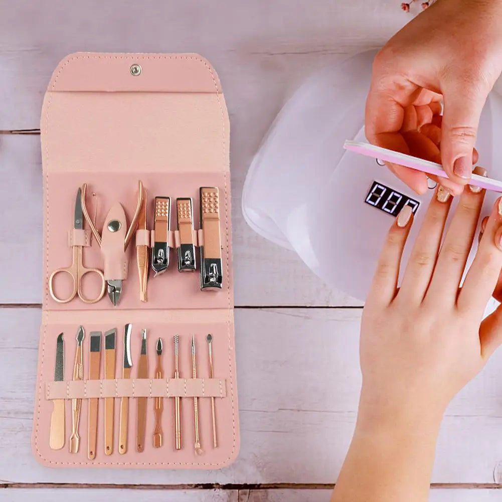16-in-1 Manicure & Pedicure Set – Stainless Steel Nail Kit