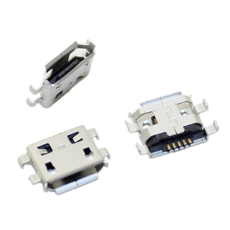 10pcs/Lot Micro USB 5 Pin SMT Socket Connector Type B Female Placement SMD DIP USB Charging Connectors Peaceful Pleasures Health and Wellness