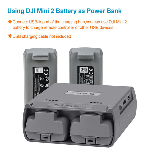 Mini 2/Mini SE Battery Charger Two Way Charging Hub Drone Batteries USB Charger For DJI Mini 2/Mini SE Accessories Peaceful Pleasures Health and Wellness
