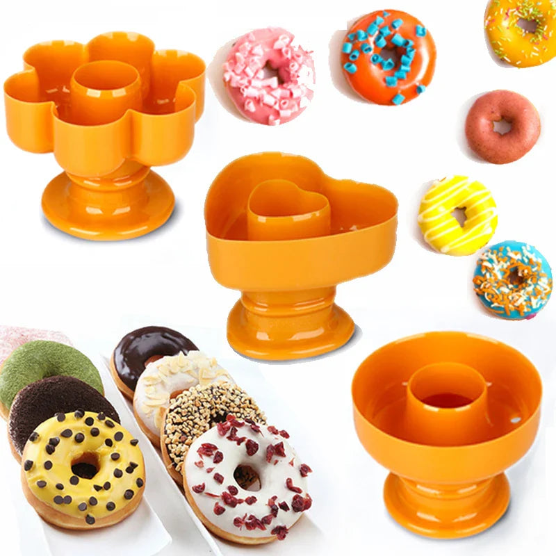 4-Type DIY Donut Maker Mold Set – Fondant Cutter & Pastry Tool