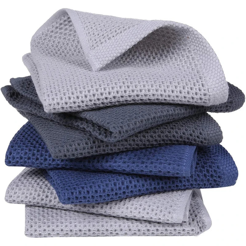 Waffle Cotton Kitchen Cleaning Cloths – Absorbent Rags | Lrosey