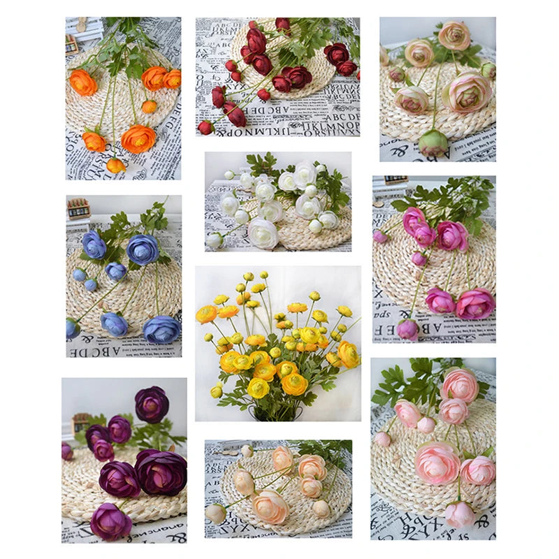 Silk Tea Rose Artificial Flower Bouquet – 8 Heads, 95cm