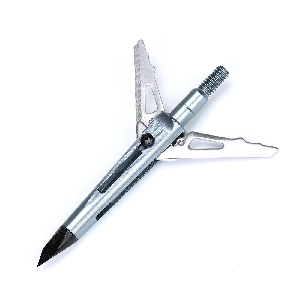 3 6 Hunting Archery Fixed 2 Blade Broadhead Stainless Alloy Arrowhead