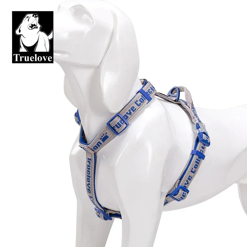 Truelove Pet Harness No Pull Tactical Service Pet Lift Breathable Mesh Reflective Sport Padded Dog Harness Vest TLH6172 Peaceful Pleasures Health and Wellness royal blue XS China Mainland