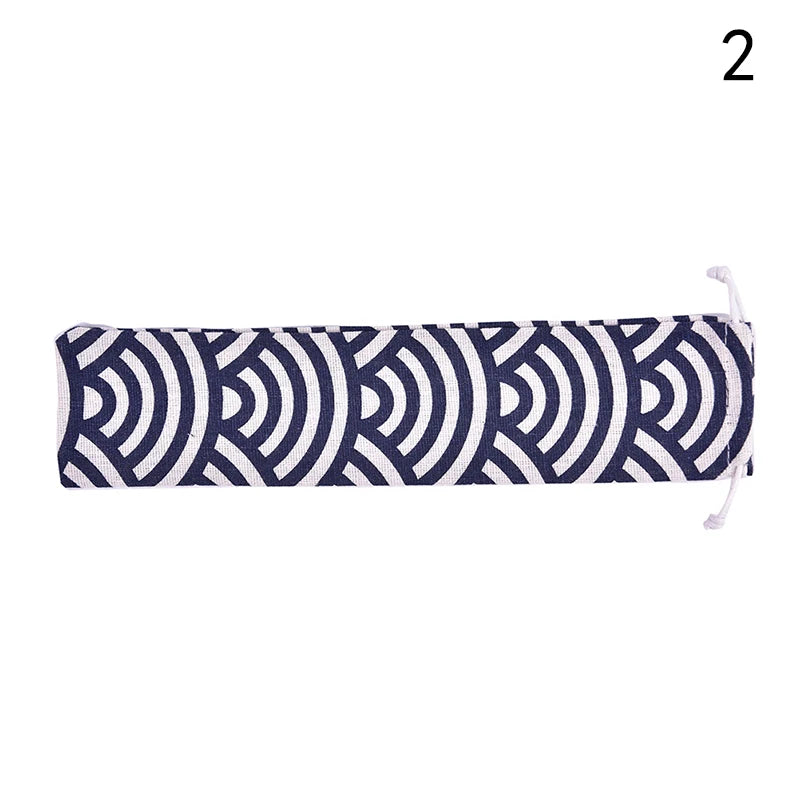 Cutlery Case Drawstring Bag Portable Tableware Bag Cotton Linen Travel Spoon bag Peaceful Pleasures Health and Wellness N2