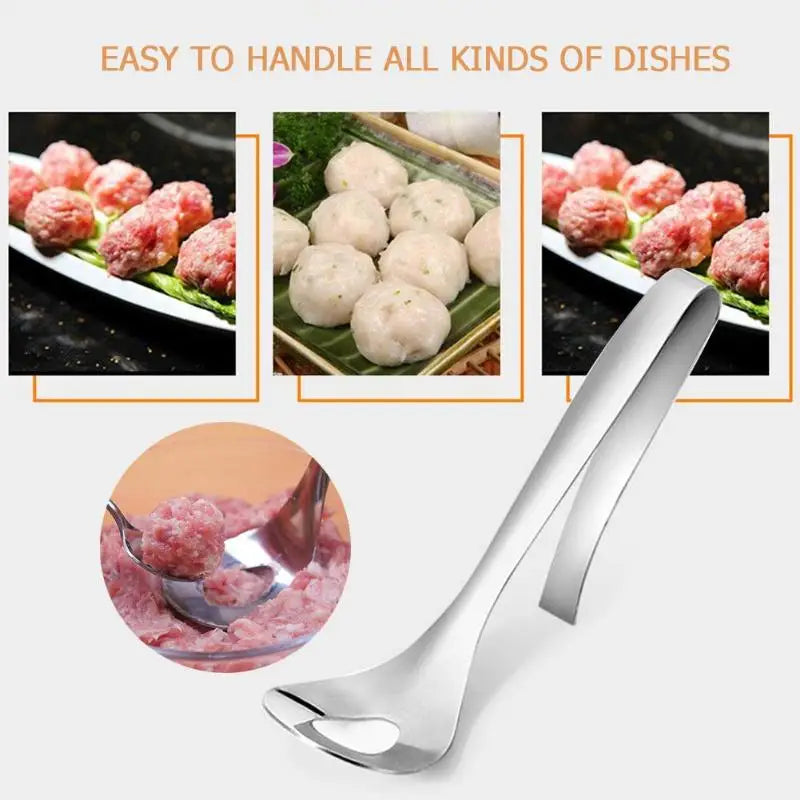 Stainless Steel Non-Stick Meatball Maker Spoon – DIY Fish Ball & Meatball Mold Tool, 20cm