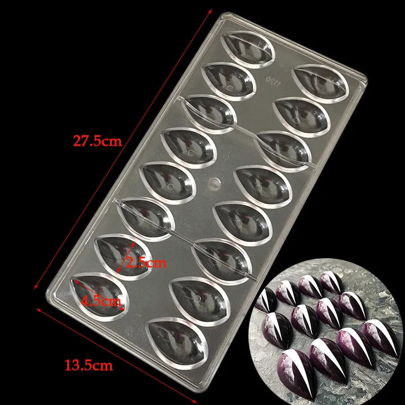 3D Polycarbonate Chocolate Bar Mold Tray | Heat-Safe DIY Candy & Pastry Baking Mold