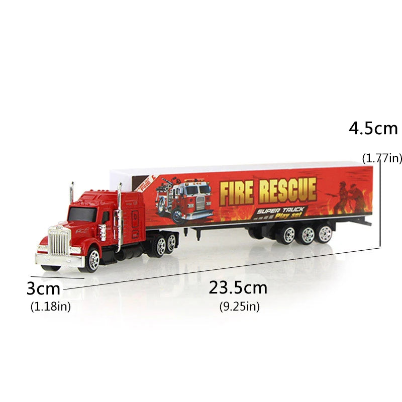 Sliding Alloy Truck Model Diecast Car Toy Container Oil Tank