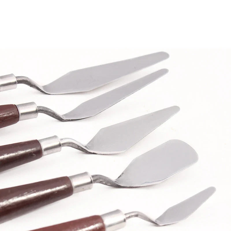 5-Piece Stainless Steel Palette Knife & Baking Spatula Set