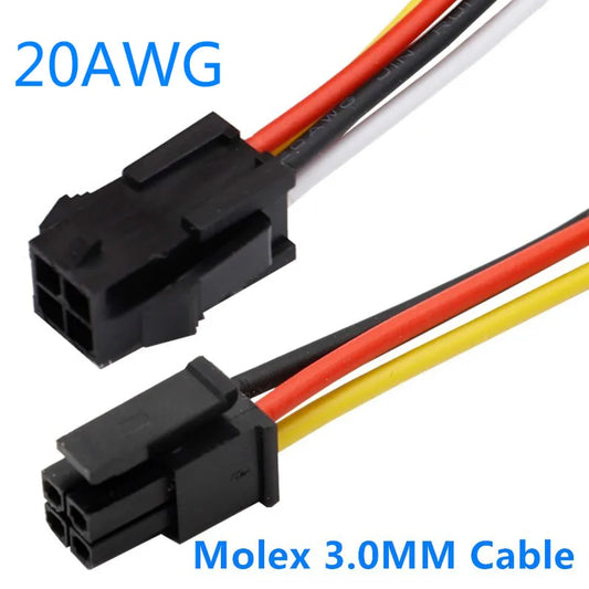 5PCS Molex 3.0MM Cables 20cm 20AWG Small 5557 5559 Male Female Air Docking Electronic Cable, MX3.0 43025 Terminal Line Peaceful Pleasures Health and Wellness 2X3P Male