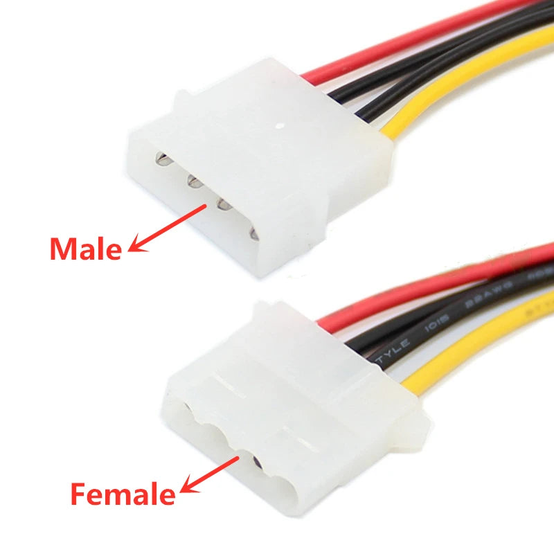 1pcs 30cm Computer Power Supply IDE Molex 4-pin Male Female Extension Power Cable Pure Copper Wire Core Cable 5.08mm Pitch Peaceful Pleasures Health and Wellness