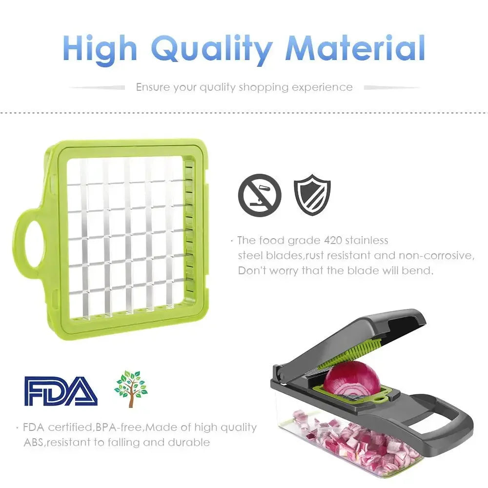 Vegetable Chopper Multifunctional Grater Cutter Kitchen Tools Peaceful Pleasures Health and Wellness