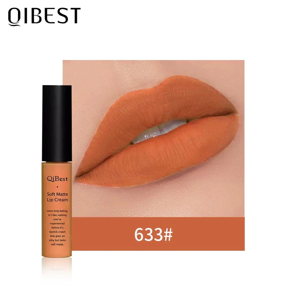 QIBEST Matte Lip Gloss Lip Makeup 34 Colors Velet Nude Waterproof Lipgloss Matte Lipstick Liquid Lipstick Long lasting Lip Tint Peaceful Pleasures Health and Wellness 33
