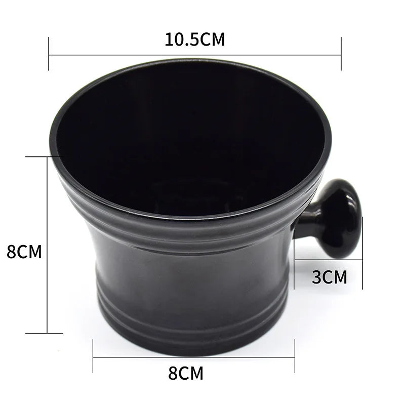 Mens Shaving Soap Bowl Barber Beard Cleaning Tools Cup Durable Handle Soap Mug Bowl Home Salon Barbershop Shaving Appliance Peaceful Pleasures Health and Wellness