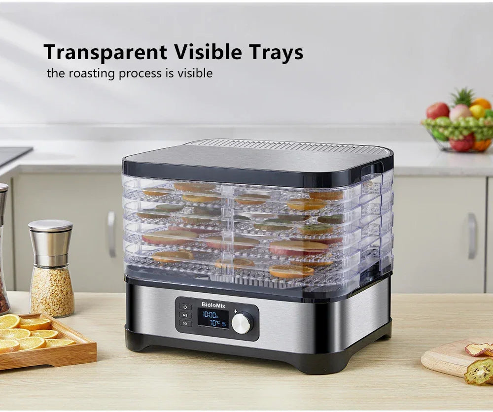 BioloMix Food Dehydrator – 5 BPA-Free Trays, Digital Timer & Temp Control Peaceful Pleasures Health and Wellness