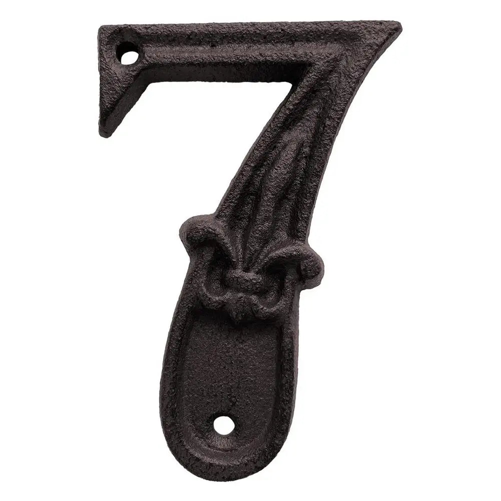 Unique House Number Cast Iron Metal Antique Doorplate Address Numbers Apartment Street Address Plaque Decor Attractive Peaceful Pleasures Health and Wellness 7 China Mainland