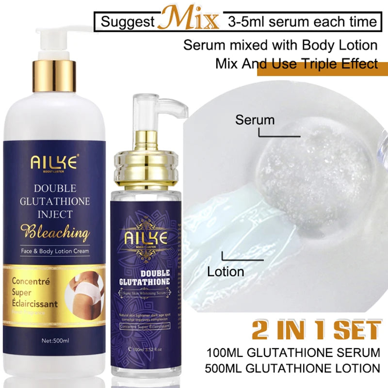 AILKE Brightening Body Lotion | Glutathione & Carrot Oil 500ml