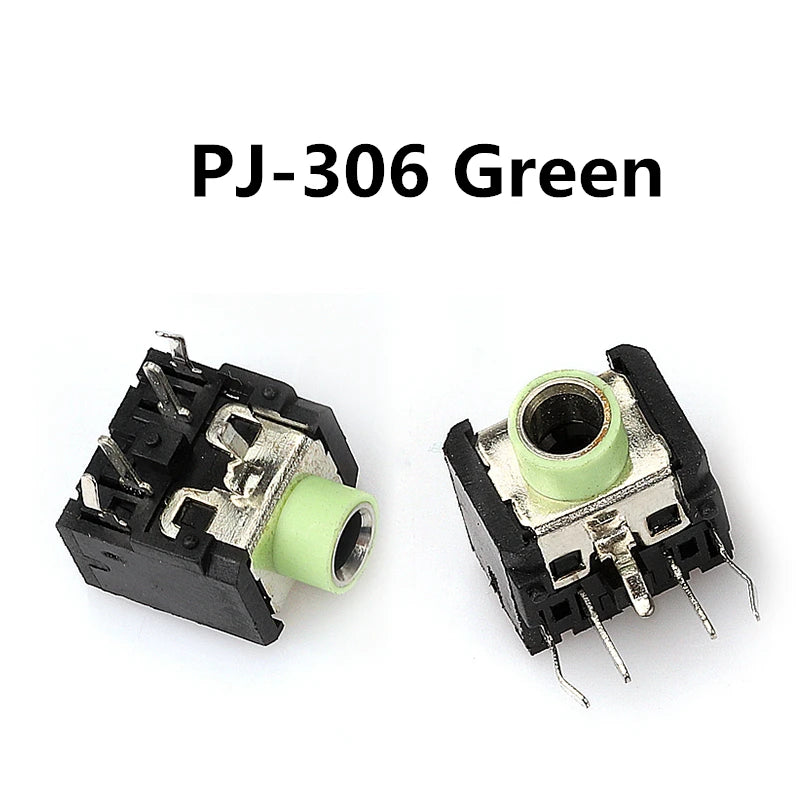 10pcs Headphone Jack 3.5mm PJ PJ313 PJ320 PJ325 PJ326 PJ327 PJ358 PJ392 PJ342 Audio and Video Female Dual Channel Stereo Jack Peaceful Pleasures Health and Wellness PJ-306 Green
