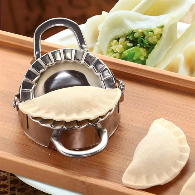 304 Stainless Steel Dumpling Maker & Wrapper Cutter Mould | Ravioli, Pie & Pastry Press – Dishwasher Safe