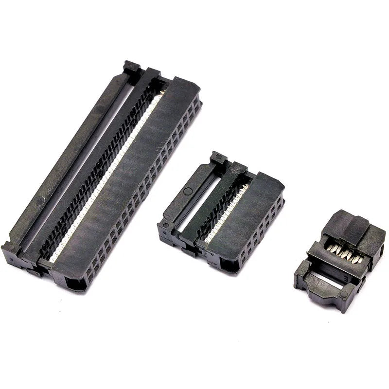 10PCS FC-6/8/10/12/14/16/18/20/30/40/50 Pins Female Header IDC Socket Connector 2.54MM Pitch FOR 1.27MM Ribbon Cable Connector Peaceful Pleasures Health and Wellness