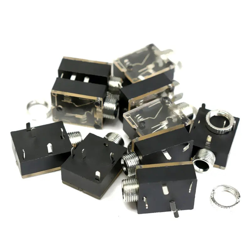 10PCS PJ-324 Headphone Jack 3.5mm Audio Jack with Nut 5-pin Audio Headphone Jack Interface Female PJ324 Peaceful Pleasures Health and Wellness