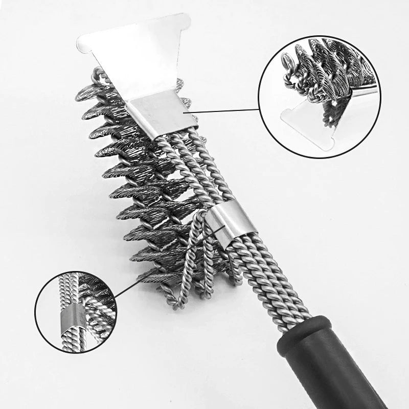 Grill Brush and Scraper, Best BBQ Cleaner, Perfect Tools for All Grill Types, Including Weber, Ideal Barbecue Accessories Peaceful Pleasures Health and Wellness