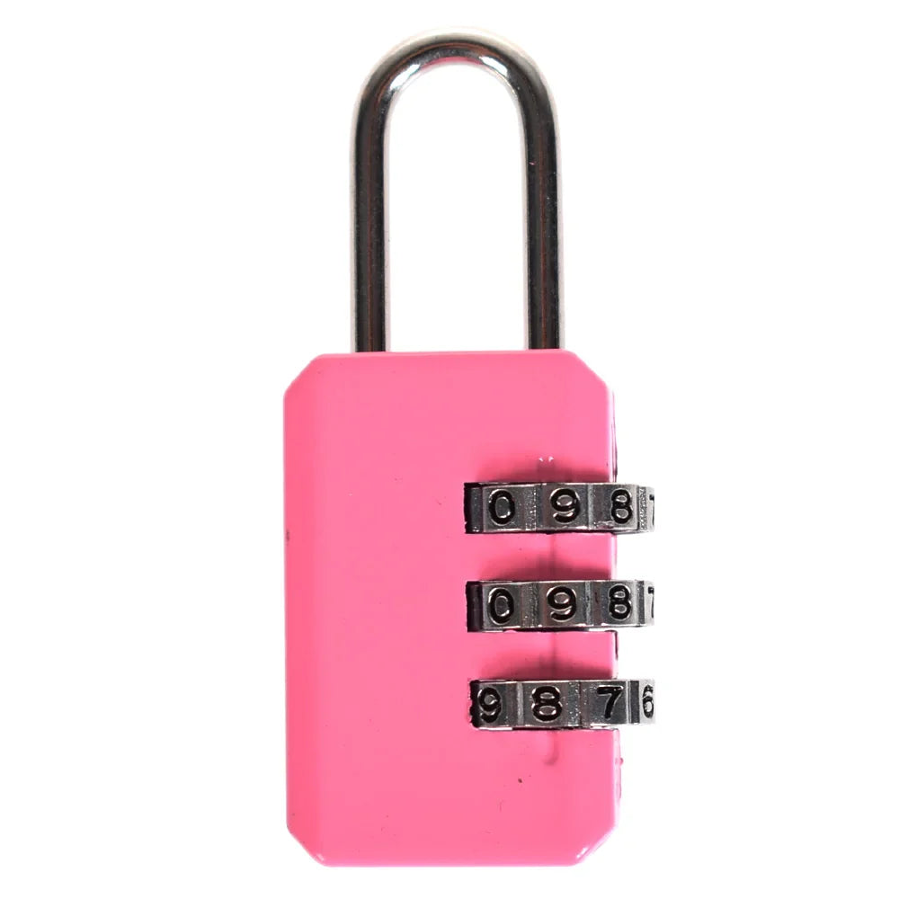 3-Dial Resettable Combination Padlock – Luggage, Gym & Travel