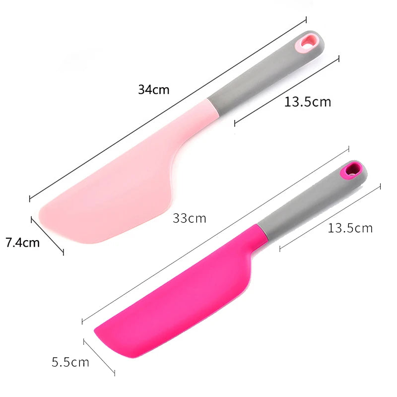 Flexible Silicone Cake Spatula & Baking Scraper | Butter Spreader, Batter Mixer & Cake Tool – Random Color