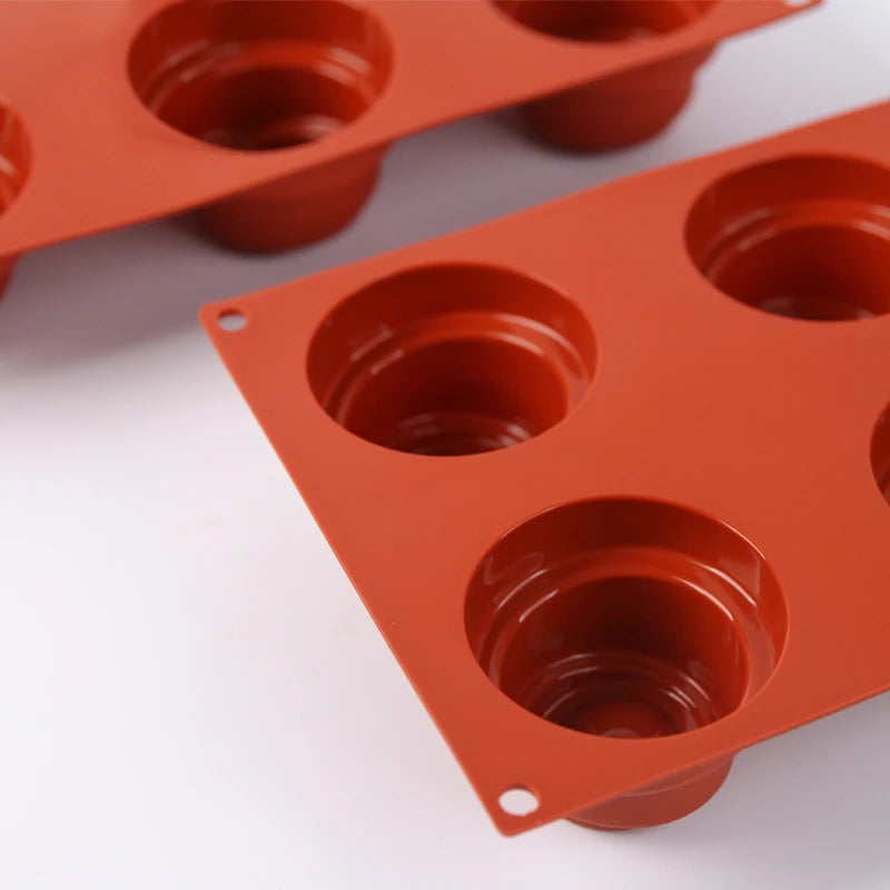 6-Cavity Spiral Tower Silicone Baking Mold – Mousse, Cake, Chocolate & Soap Mold, Oven Safe