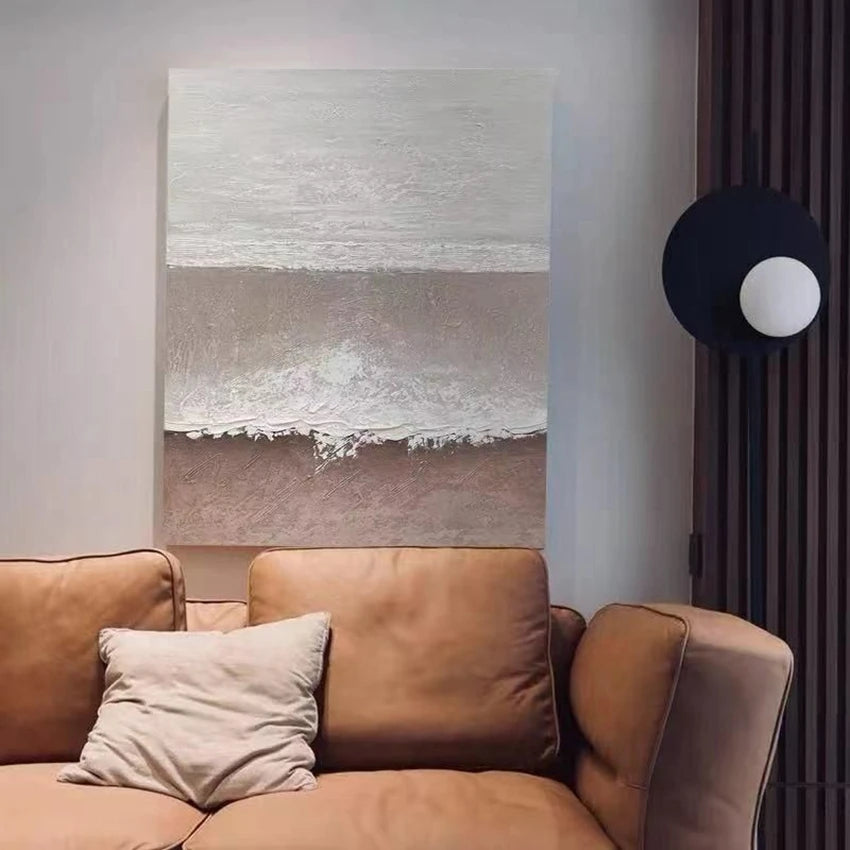 Customized Pure Handmade Canvas Oil Painting Home Decoration Art Sea View Mural Living Room Bedroom Restaurant Hanging Poster Peaceful Pleasures Health and Wellness