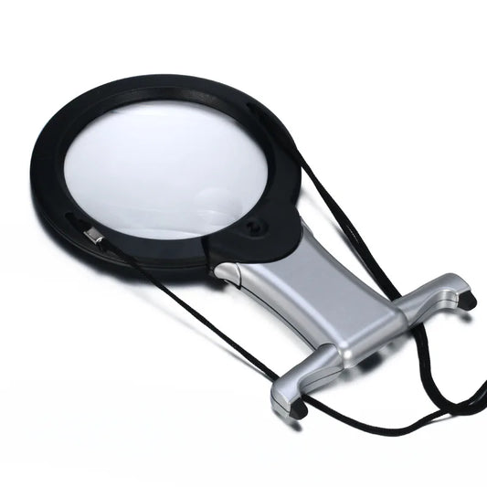 Hands Free LED Loupe Lighted 5X 2.5X Reading Magnifier Neck Wear Magnifying Glass For Seniors Sewing Embroidery Peaceful Pleasures Health and Wellness Default Title