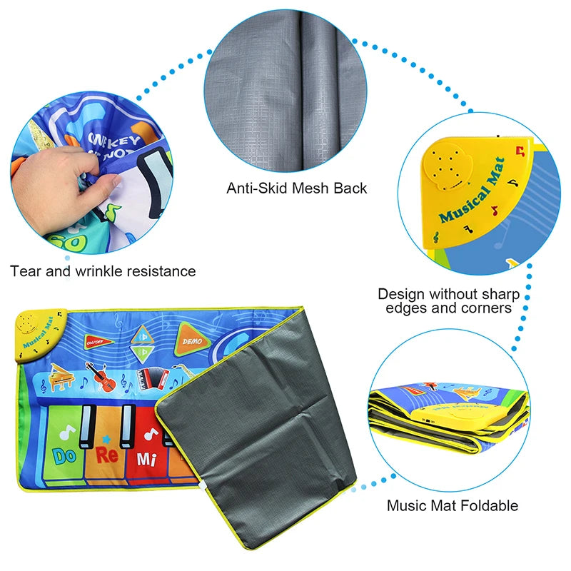 130 Music Playing Mat Instruments Voices Singing Play Game Carpet