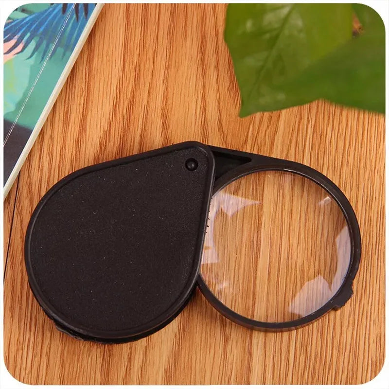 10X Foldable Pocket Magnifier Portable 60Mm Jewelry Reading Magnifying Glass Loupe Pocket Size Lovely Jewllery Magnifier Peaceful Pleasures Health and Wellness