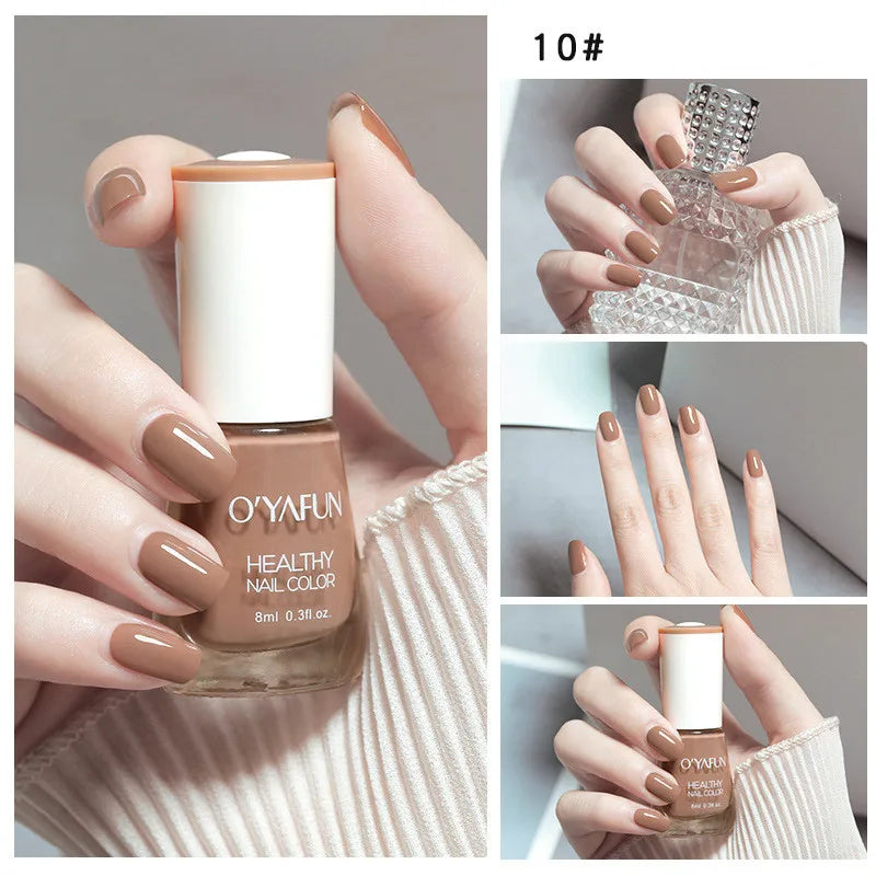 Quick-Dry Tearable Nail Polish | Glitter Matte Waterproof 40 Colors