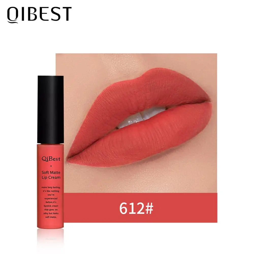 QIBEST Matte Lip Gloss Lip Makeup 34 Colors Velet Nude Waterproof Lipgloss Matte Lipstick Liquid Lipstick Long lasting Lip Tint Peaceful Pleasures Health and Wellness 12