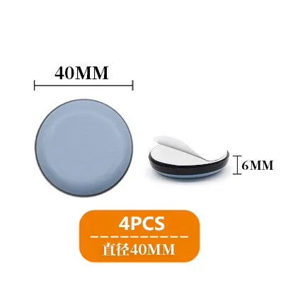 4-Pack Self-Adhesive Rubber Floor Protector Pads – Furniture Glides