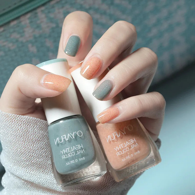 Quick-Dry Tearable Nail Polish | Glitter Matte Waterproof 40 Colors