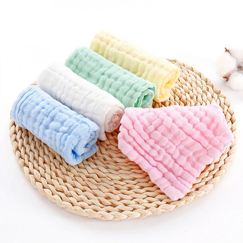 6-Layer Muslin Cotton Baby Wash Cloths – Soft & Absorbent