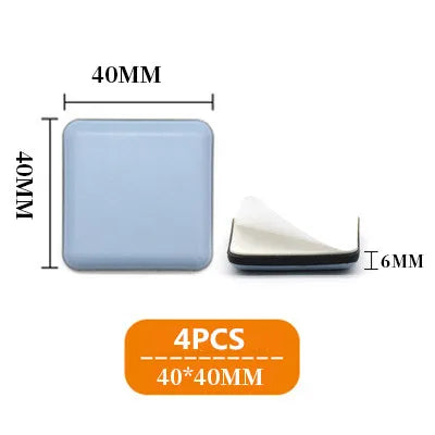 4-Pack Self-Adhesive Rubber Floor Protector Pads – Furniture Glides