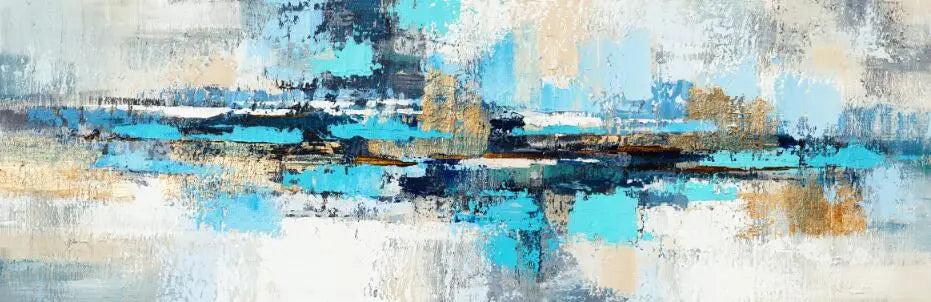 Modern Abstract Oil Painting Poster and Print Landscape Wall Art Original Design Canvas Painting Picture for Living Room Decor Peaceful Pleasures Health and Wellness PC10785 70x210cm No Frame