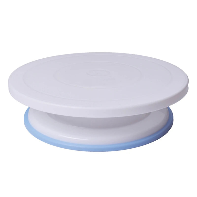 5pc Plastic Cake Turntable Rotating Cake Plastic Dough Knife Decorating 10 Inch Cream Cakes Stand Cake Rotary Table Hot Sal Peaceful Pleasures Health and Wellness Beige