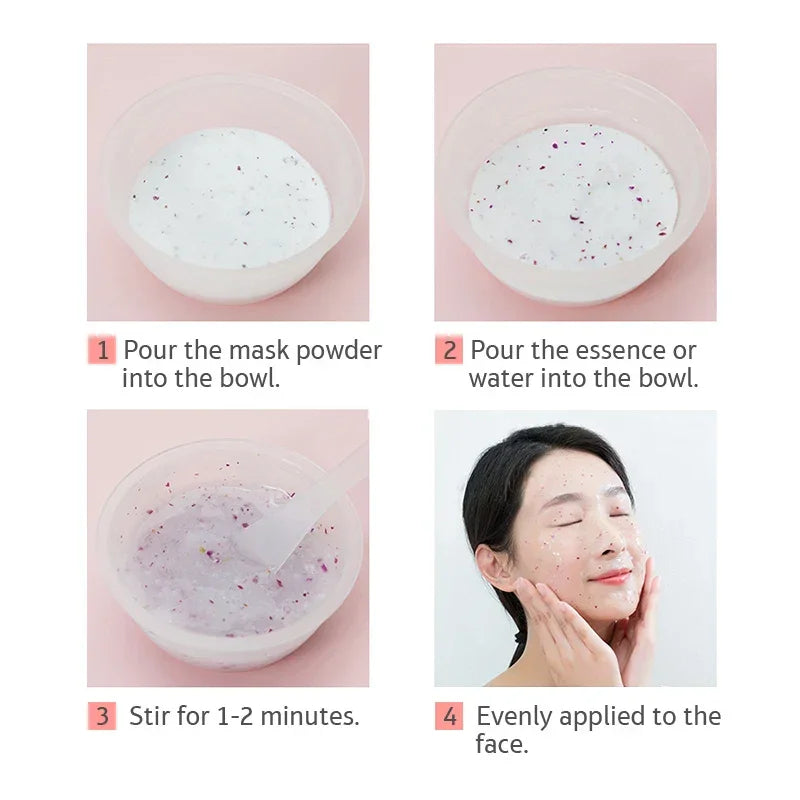 ENVISHA Facial Mask Powder – Rose, Jasmine, Chamomile & Hyaluronic Acid 280g Face Mask Peaceful Pleasures Health and Wellness