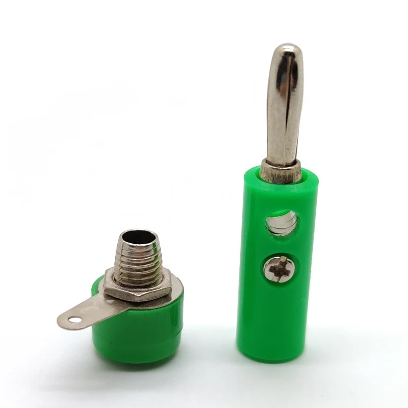 5 Pairs 4mm Banana Plug and Socket Kit Audio Speaker To Insert Connector DIY Model Parts Peaceful Pleasures Health and Wellness Green