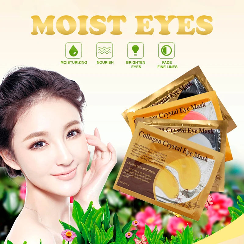 BIOAOUA Gold Collagen Eye Masks 50 Pairs – Dark Circles & Puffiness Collagen Eye Mask Peaceful Pleasures Health and Wellness
