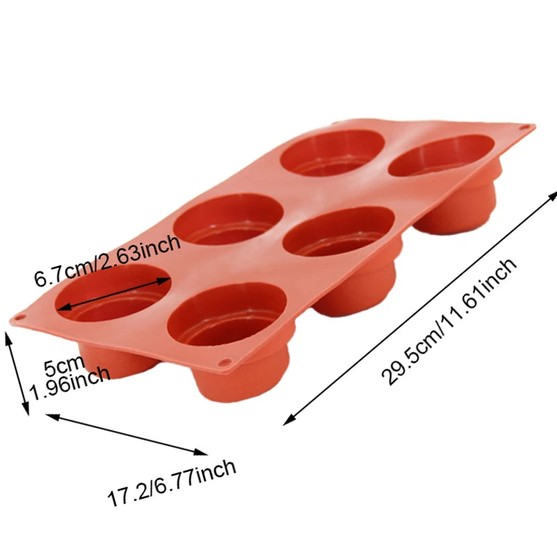 6-Cavity Spiral Tower Silicone Baking Mold – Mousse, Cake, Chocolate & Soap Mold, Oven Safe